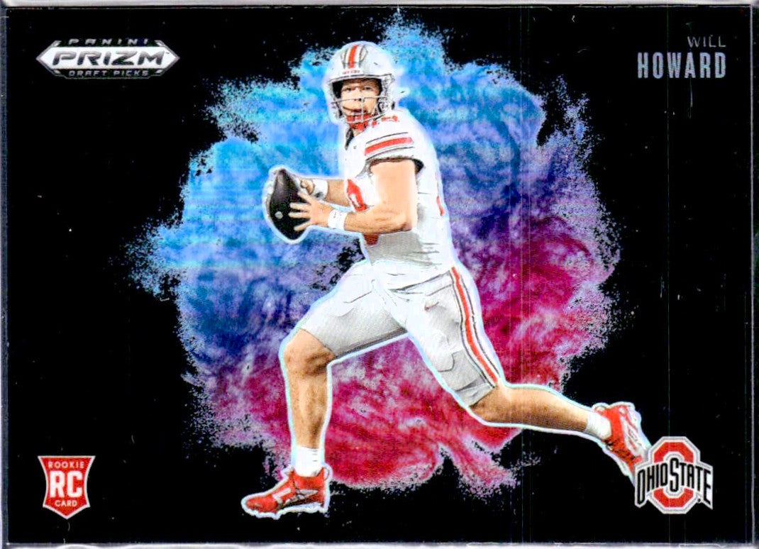 Will Howard RC 2025 Panini Prizm Black Color Blast Rookie SSP #3