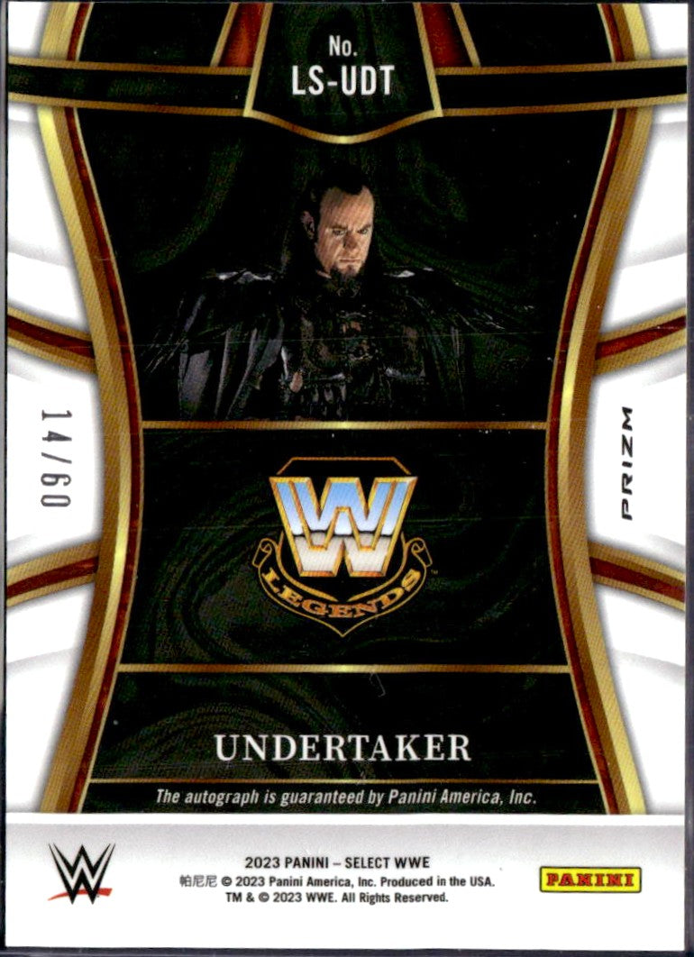 Undertaker 2023 Panini Select WWE Legendary Auto SP 14/60-2