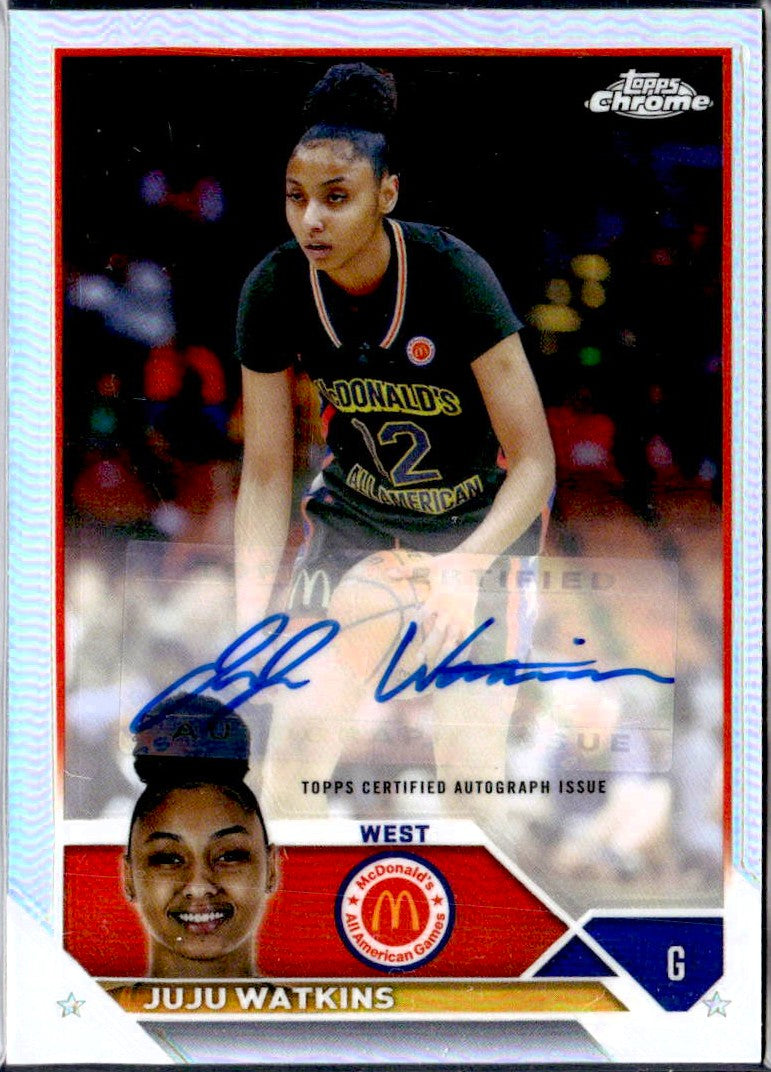 Hannah Hidalgo RC 2023 Topps Chrome Mcdonalds All American Refractor Rookie Auto