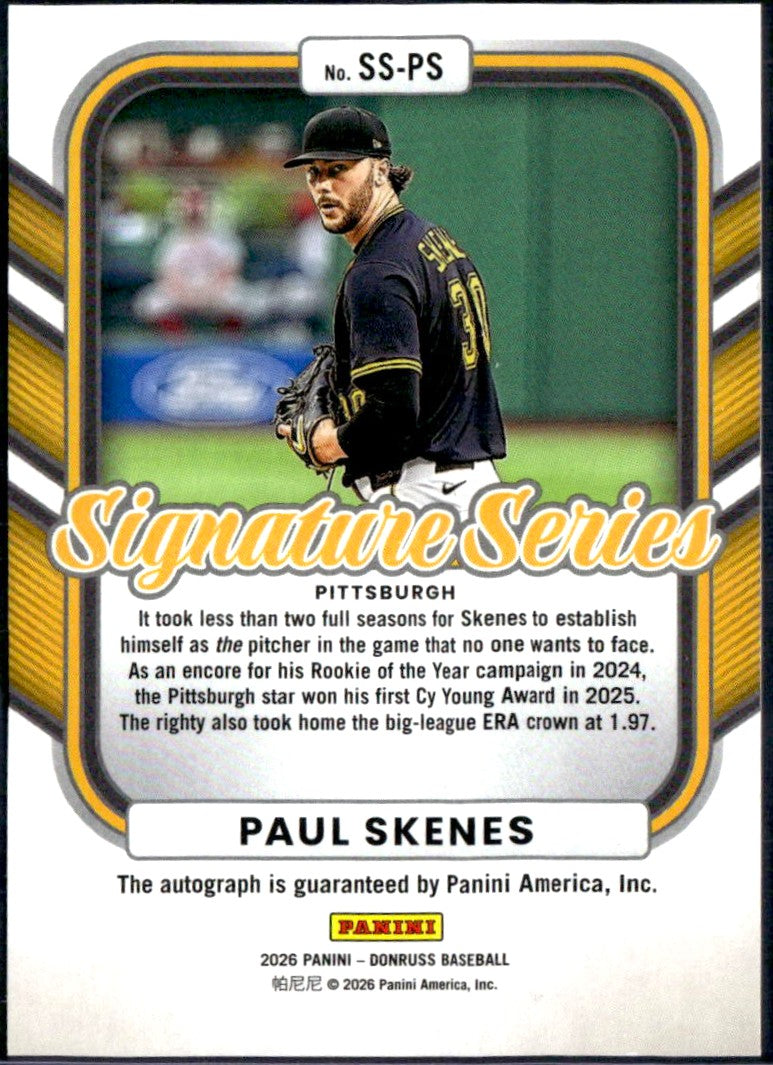 Paul Skenes 2026 Donruss Signature Series Auto-2
