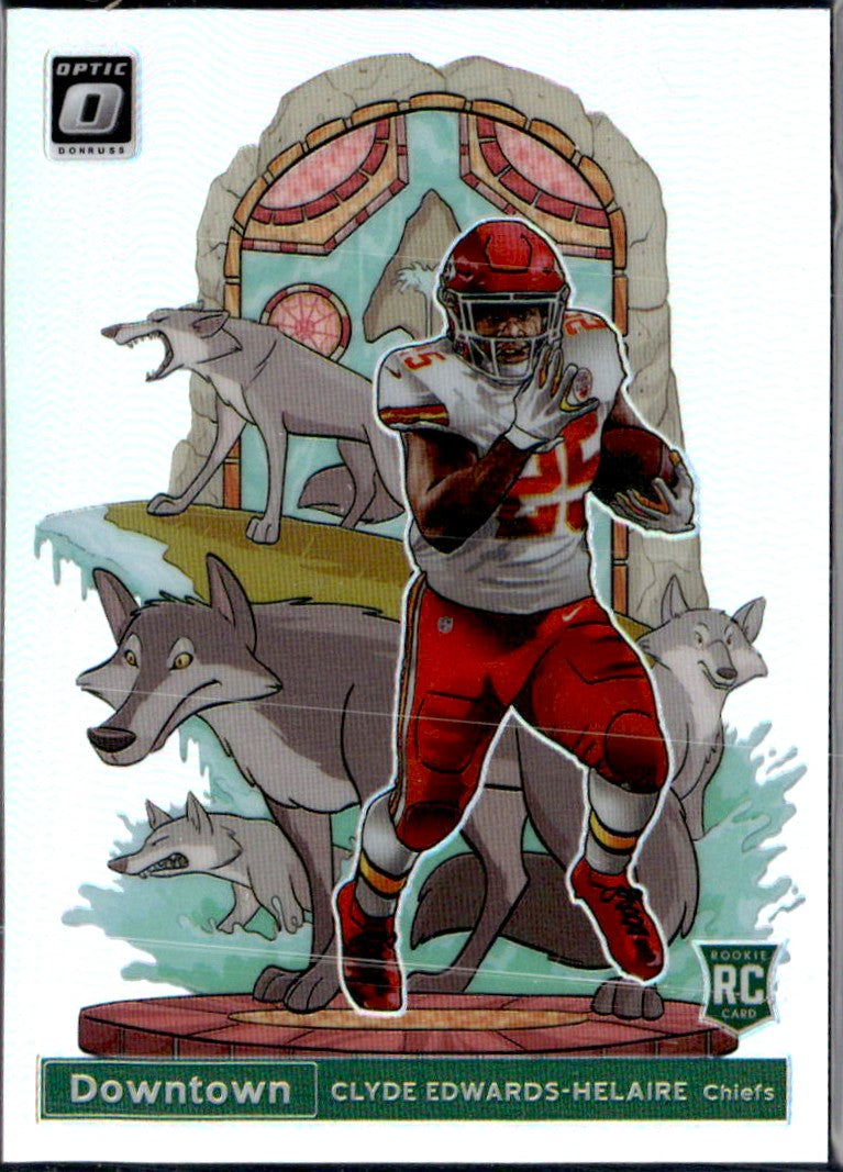 Clyde Edwards-Helaire RC 2020 Donruss Optic Downtown! Rookie SSP-1