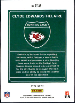 Clyde Edwards-Helaire RC 2020 Donruss Optic Downtown! Rookie SSP-2