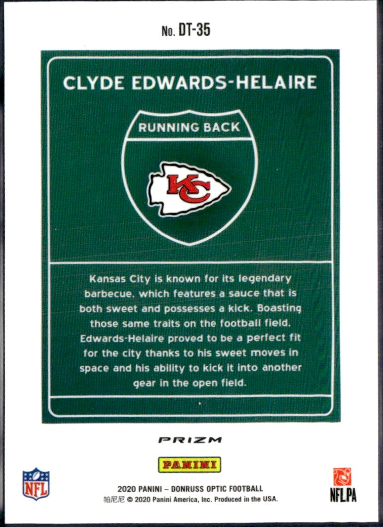Clyde Edwards-Helaire RC 2020 Donruss Optic Downtown! Rookie SSP-2