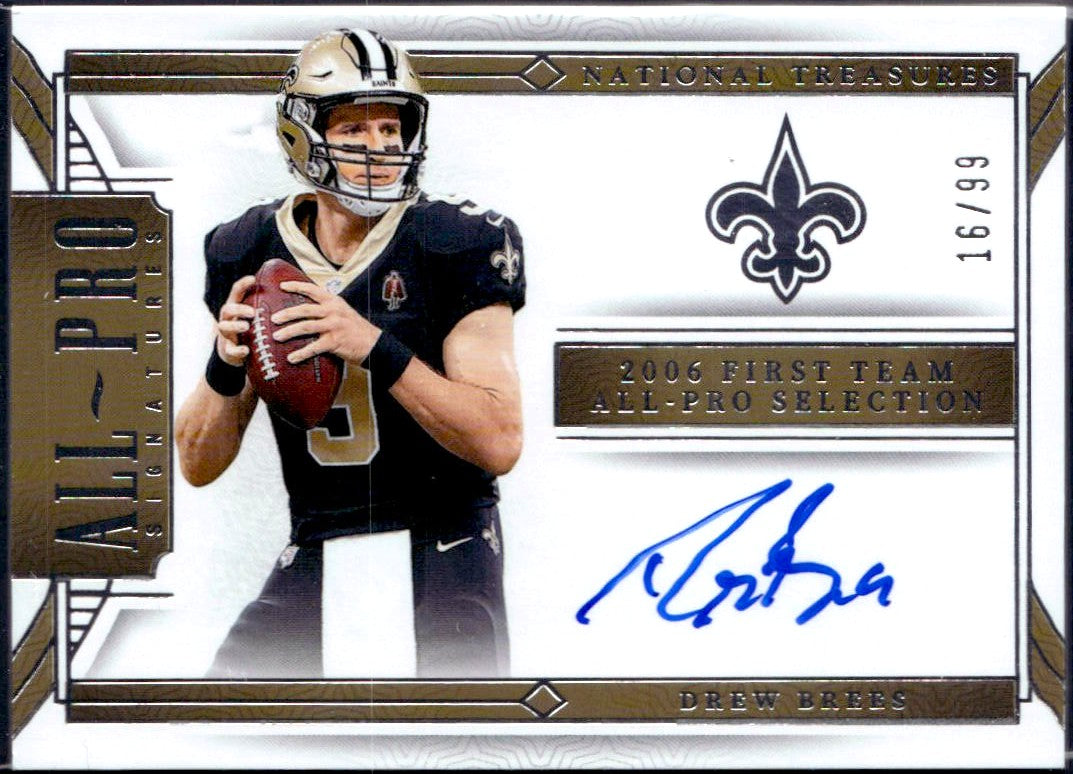 Drew Brees 2023 National Treasures All Pro Auto SP 16/99-1