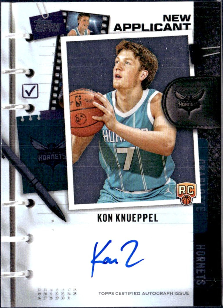 Kon Knueppel RC 2025-26 Topps New Applicant Rookie Auto-1