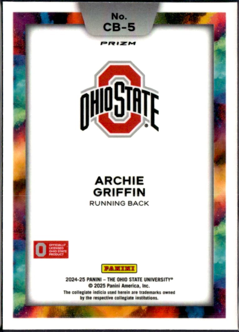 Archie Griffin 2024 Panini OSU NIL Color Blast SSP-2