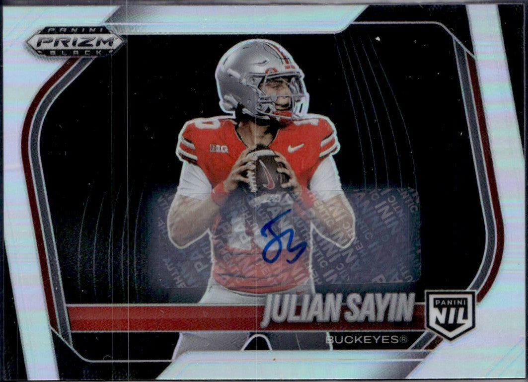 Julian Sayin RC 2025 Panini Prizm Black Silver Rookie Auto #192