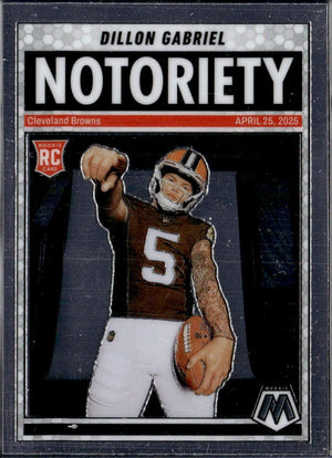 Dillon Gabriel RC 2025 Panini Mosaic Notoriety Rookie #19