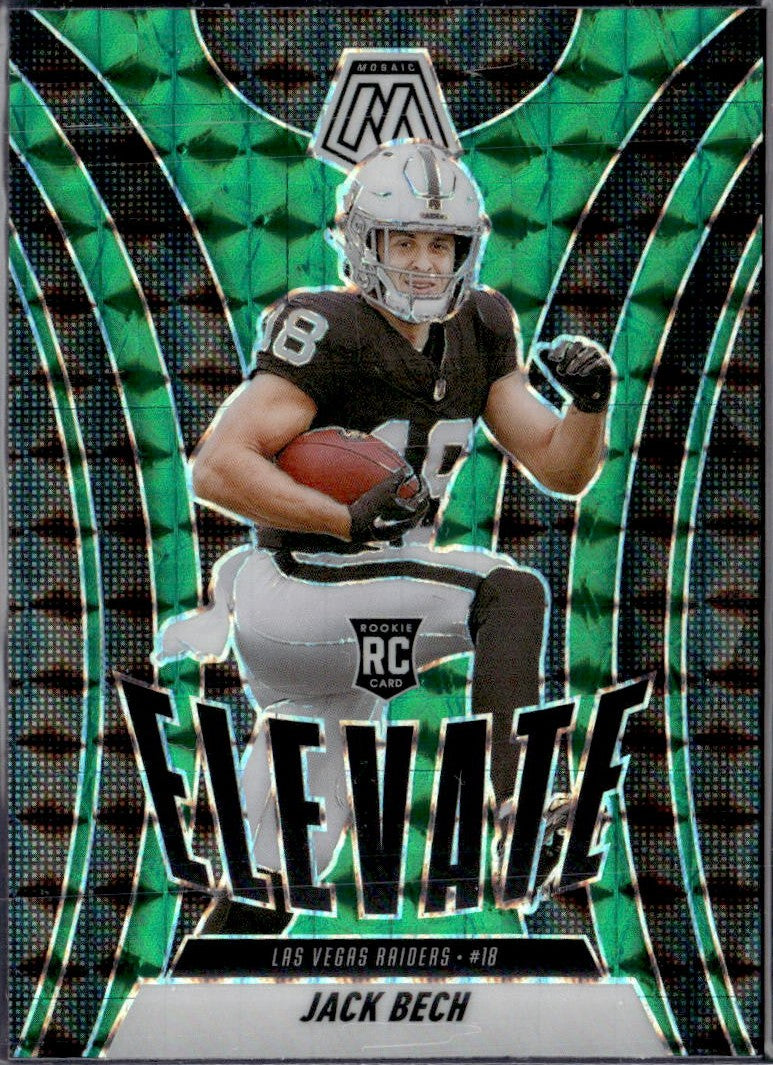 Jack Bech RC 2025 Panini Mosaic Green Mosaic Elevate Rookie #11-1