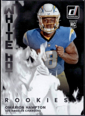 Omarion Hampton RC 2025 Donruss White Hot Rookie