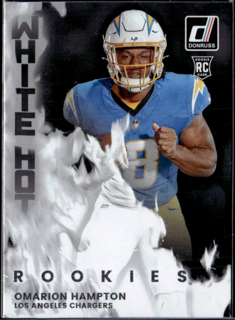 Omarion Hampton RC 2025 Donruss White Hot Rookie-1