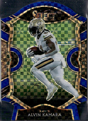 Alvin Kamara 2020 Panini Select Concourse Blue Die Cut Prizm #35