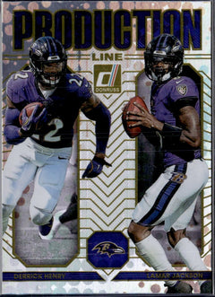 Derrick Henry Lamar Jackson 2025 Donruss Production Line #20-1