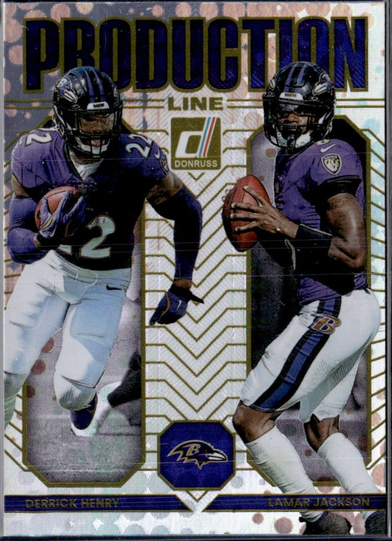 Derrick Henry Lamar Jackson 2025 Donruss Production Line #20