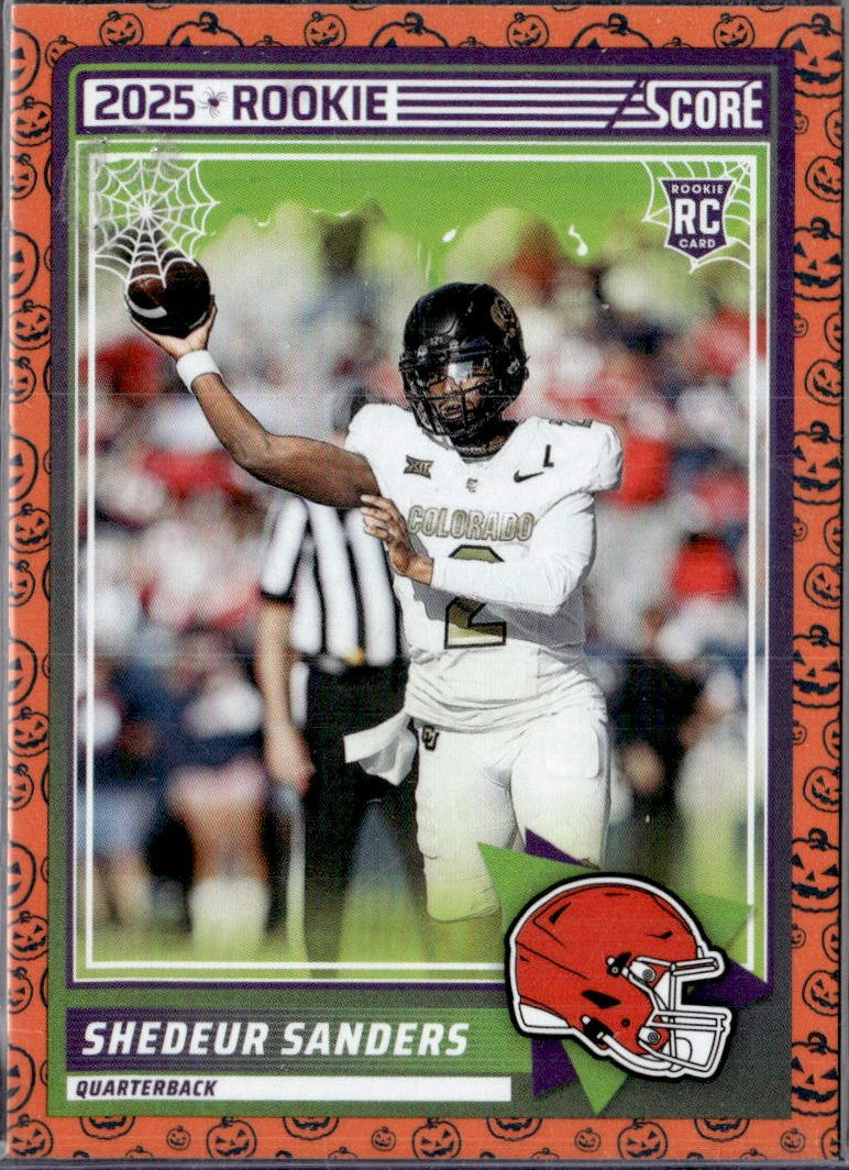 Shedeur Sanders RC 2025 Panini Score A Treat Halloween Pumpkins Rookie #15-1