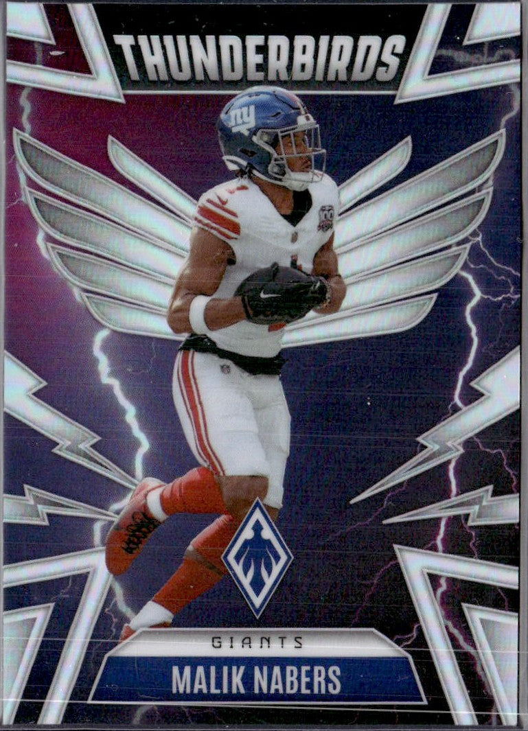Malik Nabers 2025 Panini Phoenix Thunderbirds #39-1