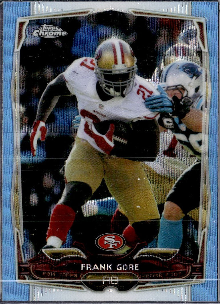 Frank Gore 2014 Topps Chrome Blue Wave Refractor #1
