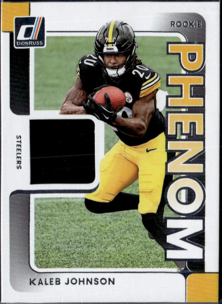 Kaleb Johnson RC 2025 Donruss Rookie Phenom Patch-1