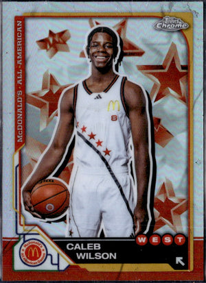 Caleb Wilson RC 2025 Topps Chrome Mcdonald's All American Refractor Rookie #10