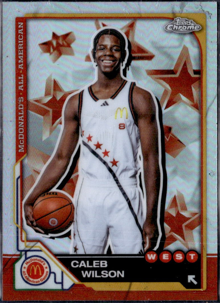 Caleb Wilson RC 2025 Topps Chrome Mcdonald's All American Refractor Rookie #10