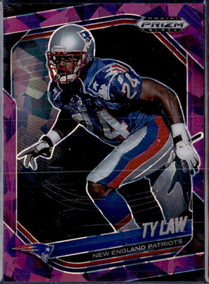 Ty Law 2025 Panini Prizm Black Purple Ice SP 129/149