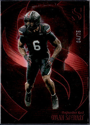 Dylan Stewart 2025 Panini Silhouette Red Rookie SP 4/75