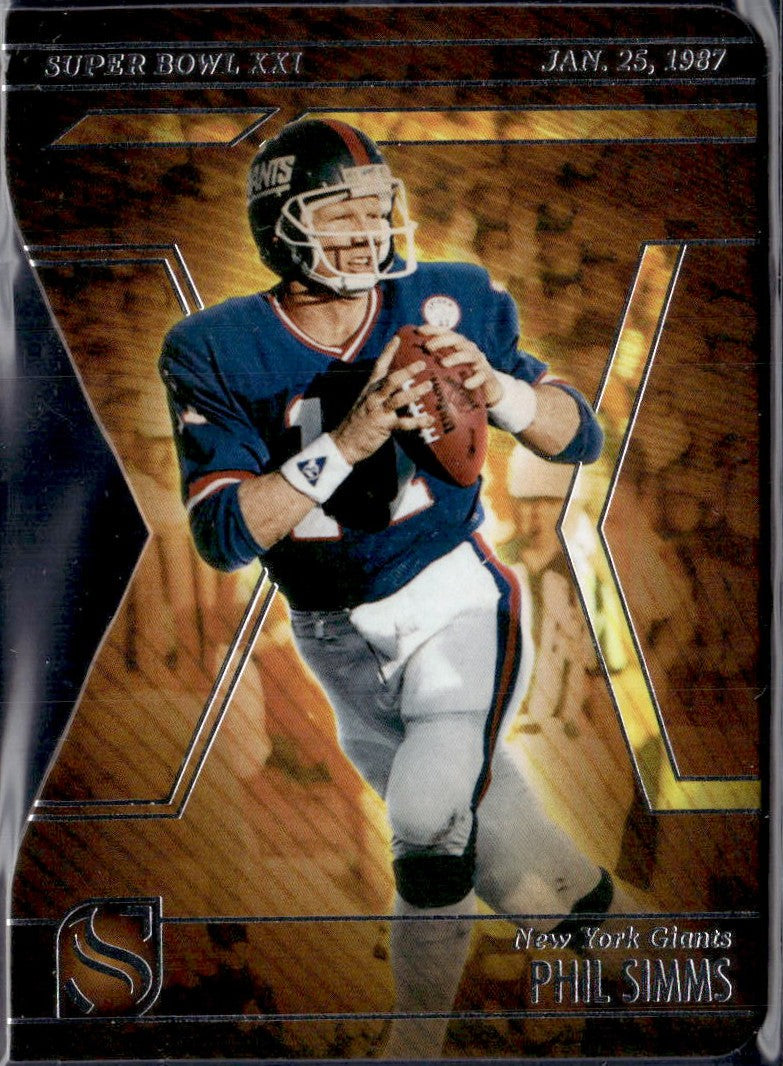 Phil Simms 2025 Panini Silhouette Super Bowl XXI Die Cut #19
