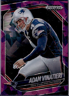Adam Vinatieri 2025 Panini Prizm Black Purple Ice SP 126/149-1