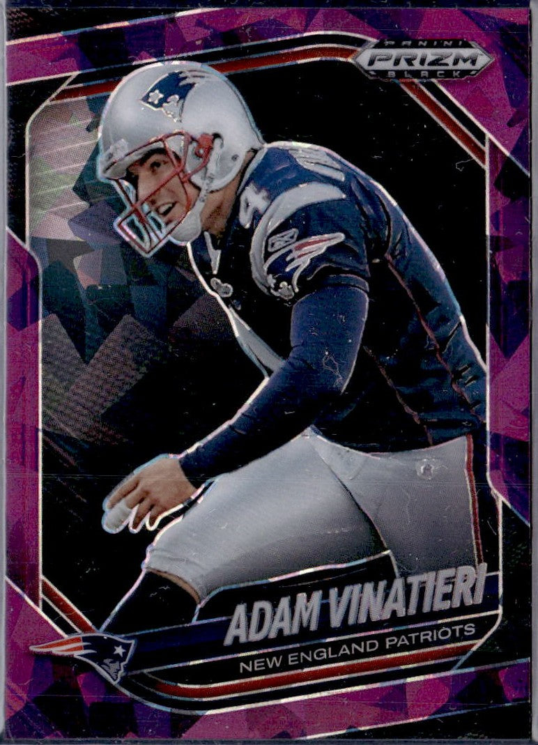Adam Vinatieri 2025 Panini Prizm Black Purple Ice SP 126/149-1