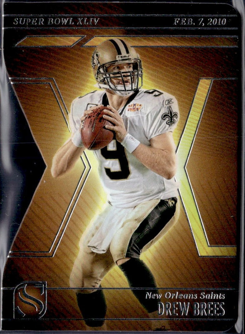 Drew Brees 2025 Panini Silhouette Super Bowl XLIV Die Cut #2-1