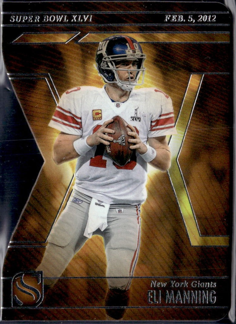 Eli Manning 2025 Panini Silhouette Super Bowl XLVI Die Cut #12