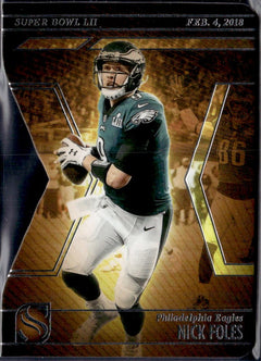 Nick Foles 2025 Panini Silhouette Super Bowl LII Die Cut #18-1