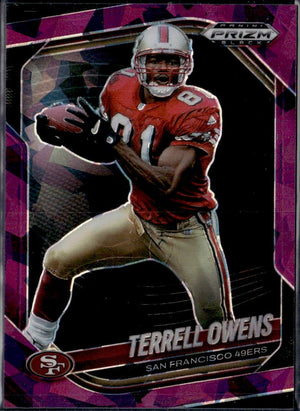Terrell Owens 2025 Panini Prizm Black Purple Ice SP 95/149