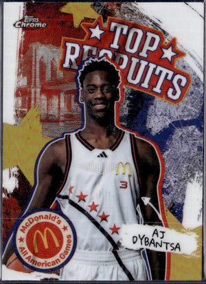 Aj Dybantsa RC 2025 Topps Chrome Mcdonald's All American Refractor Top Recruits Rookie