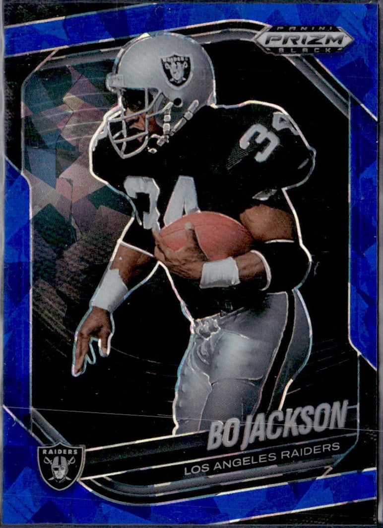 Bo Jackson 2025 Panini Prizm Black Blue Ice SP 117/125