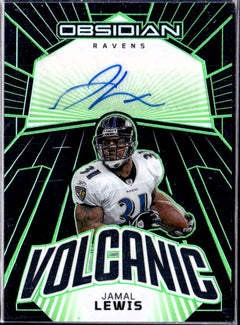 Jamal Lewis 2023 Panini Obsidian Green Volcanic Auto SP 20/25-1