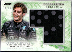 George Russell 2024 Topps F1 Eccellenza Green Race Used Patch SP 74/99-1