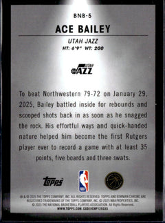 Ace Bailey 2025-26 Bowman Chrome Spotlights Rookie SSP-2