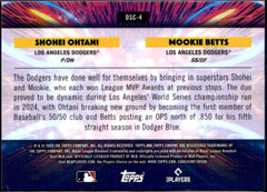 Shohei Ohtani Mookie Betts 2025 Topps Cosmic Chrome Green Space Dust Star Clusters SP 36/75-2