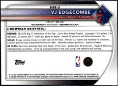 Vj Edgecombe RC 2025-26 Bowman Chrome Etched In Glass Variation Rookie SSP-2