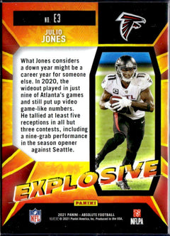 Julio Jones 2021 Panini Absolute Gold Explosive SP 1/10-2