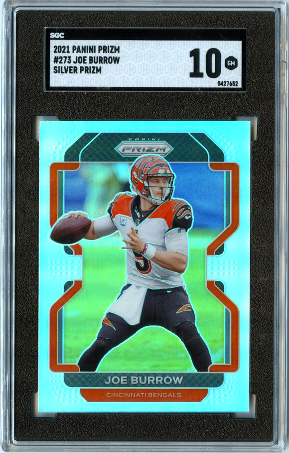 Product Joe Burrow 2021 Panini Prizm Silver #273 SGC 10 Link