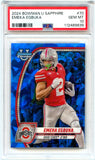 Emeka Egbuka RC 2024 Bowman U Chrome Sapphire Rookie #70 PSA 10