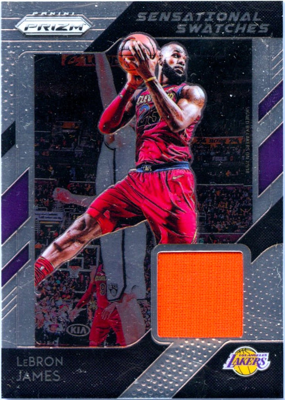 Product Lebron James 2018-19 Panini Prizm Sensational Swatches Game Used Patch Link