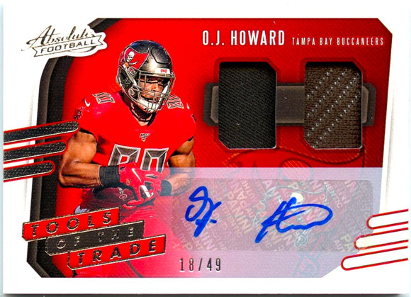 Oj Howard 2020 Panini Absolute Tools Of The Trade Triple Patch Auto SP 18/49