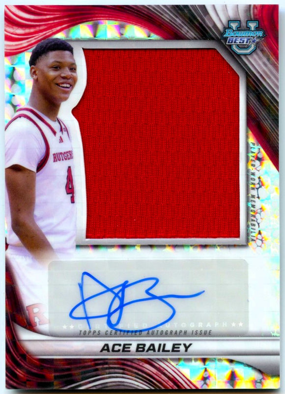 Product Ace Bailey 2024-25 Bowman U Best Geometric Rookie Jersey Patch Auto Link