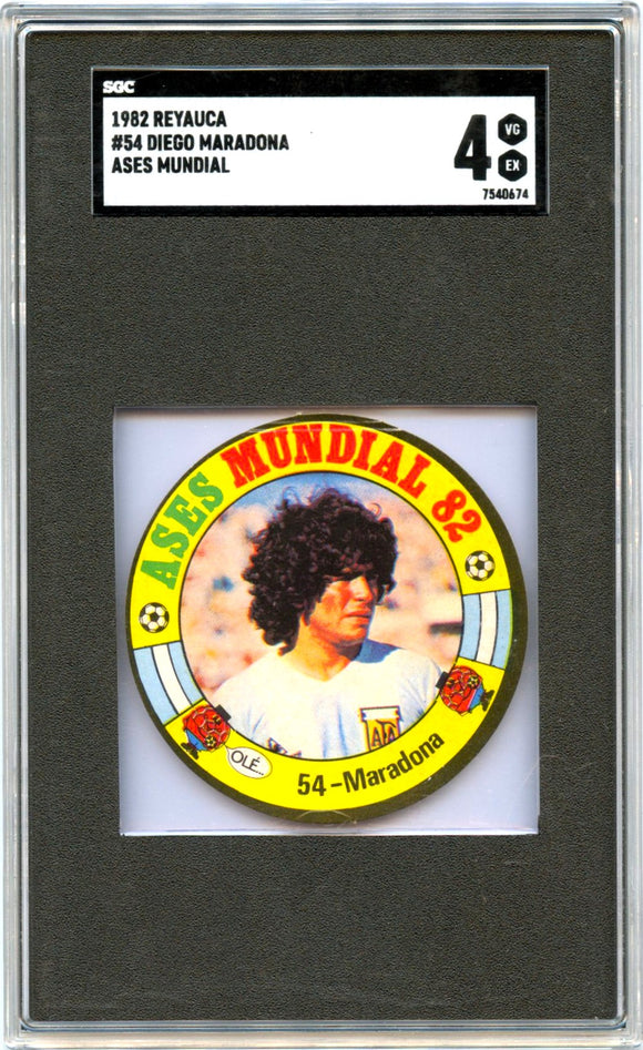 Product Diego Maradona 1982 Reyauca Ases Mundial #54 SGC 4 Link