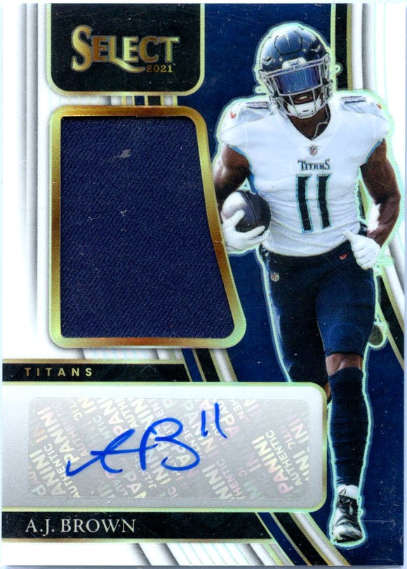 Product Aj Brown 2021 Panini Select White Jersey Patch Auto SP 44/49 Link
