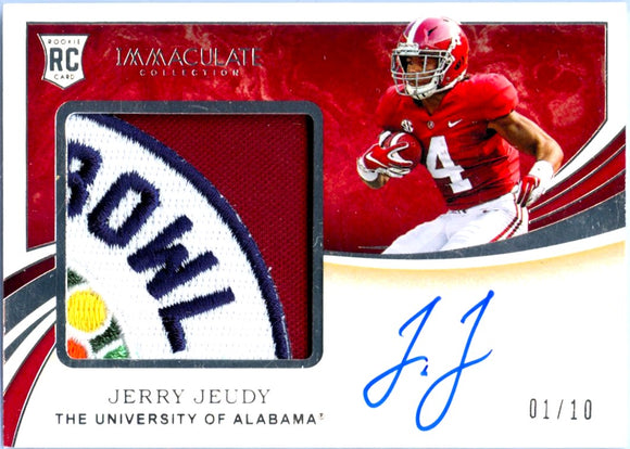 Product Jerry Jeudy RC 2020 Immaculate Collegiate Rookie Bowl Logo Patch Auto SP 1/10 Link