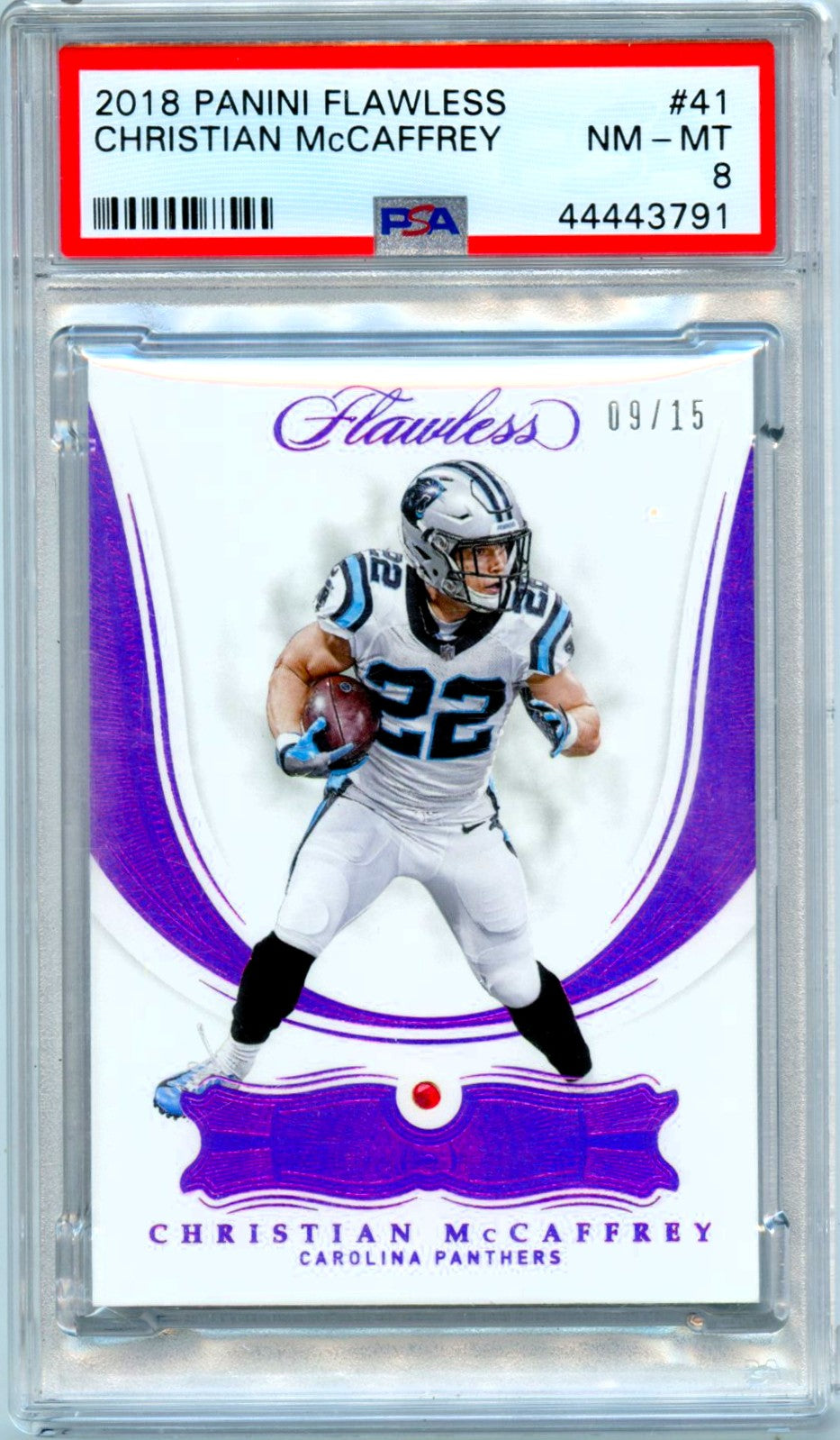 Christian Mccaffrey 2018 Flawless Pink Diamond SP 9/15 PSA 8